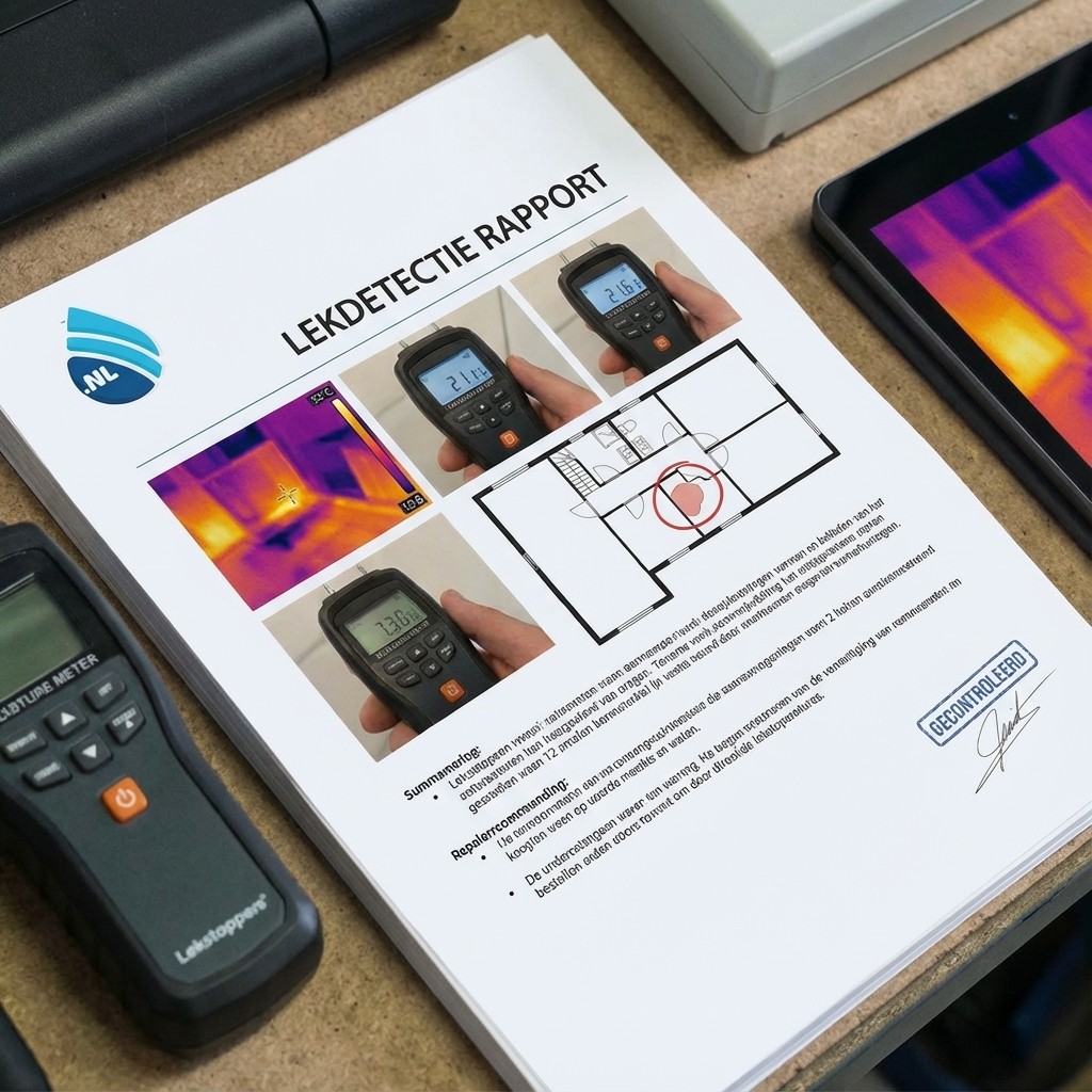 Expert performing ultrasonic leak detection