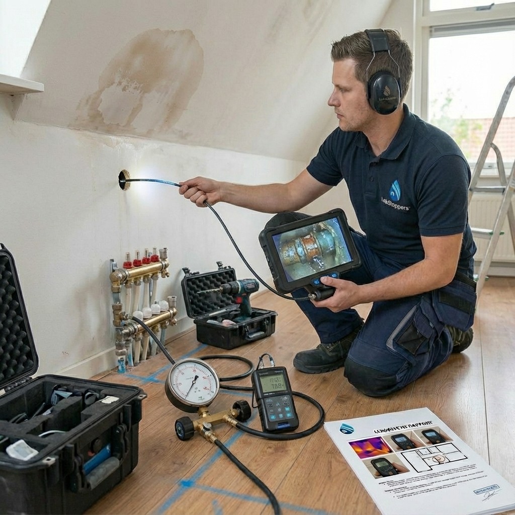 Endoscopie lekdetectie voorbeeld